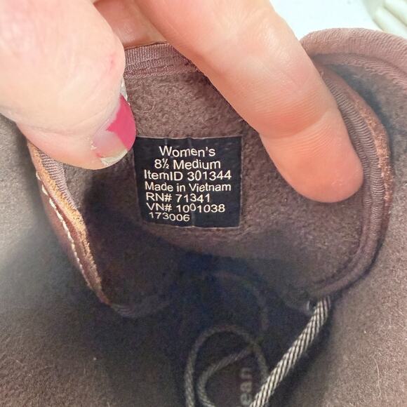 L.L. Bean Mid-Calf Duck Boots Women's 8.5 Brown Leather Lace-Up Insulated - Picture 10 of 10